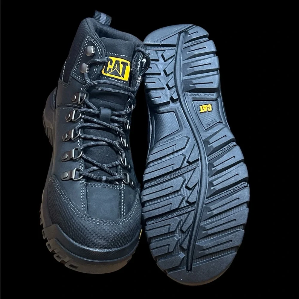 Size 7 - CAT Threshold Men's Waterproof Steel Toe Work Boot - Black
